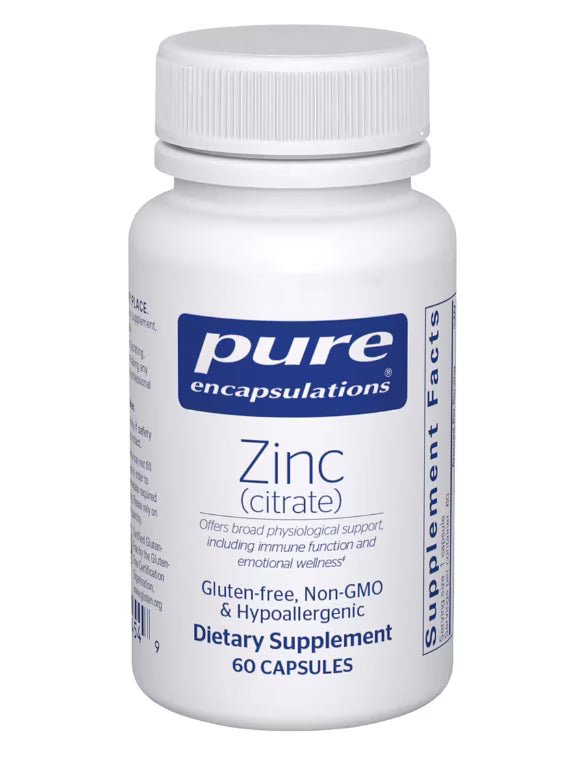 Pure Encapsulations Zinc (citrate) 60 Count